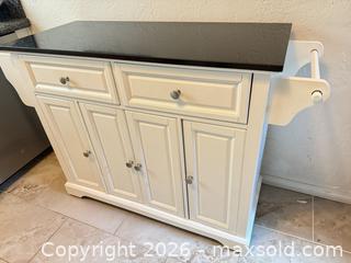 MaxSold Auction: Rolling Kitchen Cart  - Los Angeles (California, USA) PARTNER MANAGED Estate Sale Online Auction - Shoup Avenue (CONDO)