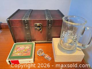 MaxSold Auction: Small Chest with Coasters and More! - Los Angeles (California, USA) PARTNER MANAGED Estate Sale Online Auction - Shoup Avenue (CONDO)