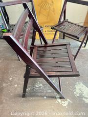 MaxSold Auction: Three Folding Chairs World Market - Los Angeles (California, USA) PARTNER MANAGED Estate Sale Online Auction - Shoup Avenue (CONDO)