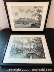 MaxSold Auction: Two Framed French Art Prints by Maurice Legendre - Los Angeles (California, USA) PARTNER MANAGED Estate Sale Online Auction - Shoup Avenue (CONDO)