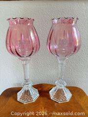 MaxSold Auction: Two Pink Candleholders or Vases - Los Angeles (California, USA) PARTNER MANAGED Estate Sale Online Auction - Shoup Avenue (CONDO)