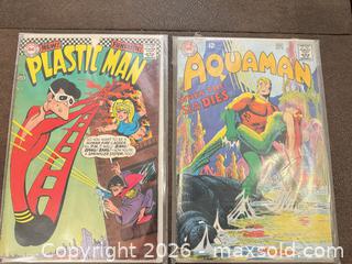 MaxSold Auction: Vintage DC comics Plastic Man Aquaman - Los Angeles (California, USA) PARTNER MANAGED Estate Sale Online Auction - Shoup Avenue (CONDO)