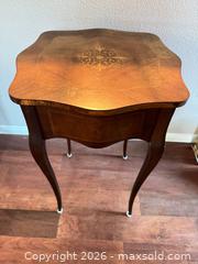 MaxSold Auction: Vintage Inlaid Wood Table  - Los Angeles (California, USA) PARTNER MANAGED Estate Sale Online Auction - Shoup Avenue (CONDO)