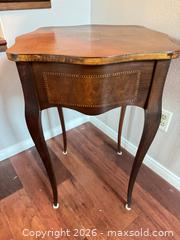 MaxSold Auction: Vintage Inlaid Wood Table  - Los Angeles (California, USA) PARTNER MANAGED Estate Sale Online Auction - Shoup Avenue (CONDO)