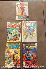 MaxSold Auction: Vintage Marvel Comic Books Captain Marvel, Thor, Dr Strange & More  - Los Angeles (California, USA) PARTNER MANAGED Estate Sale Online Auction - Shoup Avenue (CONDO)