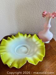MaxSold Auction: Vintage Milk Glass Glass Bowl Vase  - Los Angeles (California, USA) PARTNER MANAGED Estate Sale Online Auction - Shoup Avenue (CONDO)