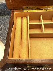 MaxSold Auction: Vintage Wood Jewelry Box, Embossed Metal Box, & Glass Ring Holder - Los Angeles (California, USA) PARTNER MANAGED Estate Sale Online Auction - Shoup Avenue (CONDO)