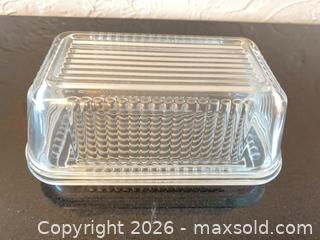 MaxSold Auction: VTG Pasabahce Glass Butter Dish - Los Angeles (California, USA) PARTNER MANAGED Estate Sale Online Auction - Shoup Avenue (CONDO)