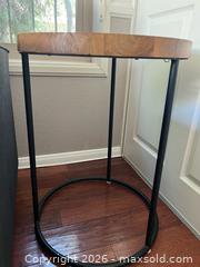 MaxSold Auction: Wood/Metal End Table - Los Angeles (California, USA) PARTNER MANAGED Estate Sale Online Auction - Shoup Avenue (CONDO)