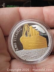 MaxSold Auction: GOLD plated Titanic coin Silver Copper  - South Frontenac (Ontario, Canada) SELLER MANAGED Downsizing Online Auction - Battersea Road
