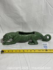 MaxSold Auction: 1950's McCoy Pottery Green Panther Planter Mid Century Modern Decor  - Ottawa (Ontario, Canada) SELLER MANAGED Downsizing Online Auction - Prince Albert Street