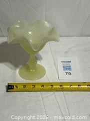 MaxSold Auction: Antique 1895 Ivima Portugal Ruffle Rim Uranium Glass Comport  - Ottawa (Ontario, Canada) SELLER MANAGED Downsizing Online Auction - Prince Albert Street
