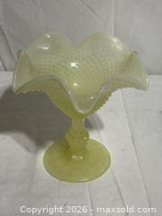 MaxSold Auction: Antique 1895 Ivima Portugal Ruffle Rim Uranium Glass Comport  - Ottawa (Ontario, Canada) SELLER MANAGED Downsizing Online Auction - Prince Albert Street