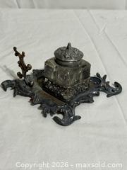 MaxSold Auction: Antique Late 19th Century Art Nouveau Ink Well for Fountain Pen  - Ottawa (Ontario, Canada) SELLER MANAGED Downsizing Online Auction - Prince Albert Street