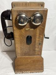MaxSold Auction: Antique Northern Electric Oak Wall Mounted Crank Telephone  - Ottawa (Ontario, Canada) SELLER MANAGED Downsizing Online Auction - Prince Albert Street