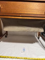 MaxSold Auction: Danish Teak Sewing Cart Table With Storage Drawer and Castor Wheels  - Ottawa (Ontario, Canada) SELLER MANAGED Downsizing Online Auction - Prince Albert Street