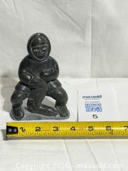 MaxSold Auction: Vintage 1980's Inuit Soapstone Carving Seal Hunter Signed Syllabics  - Ottawa (Ontario, Canada) SELLER MANAGED Downsizing Online Auction - Prince Albert Street