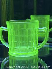 MaxSold Auction: Vintage Hazel Atlas Uranium Glass Colonial Block Pattern 1930's  - Ottawa (Ontario, Canada) SELLER MANAGED Downsizing Online Auction - Prince Albert Street