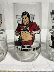MaxSold Auction: Vintage WWF Wrestling Drinking Glasses Ultimate Warrior Ax Smash Demolition Brutus Beefcake  - Ottawa (Ontario, Canada) SELLER MANAGED Downsizing Online Auction - Prince Albert Street