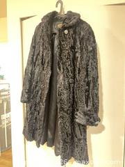 MaxSold Auction: Black Astrakhan Persian Lamb Fur Coat by New York Fur Co. Ltd - Surrey (British Columbia, Canada) SELLER MANAGED Estate Sale Online Auction - 72 Avenue