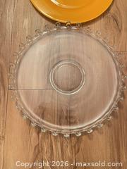 MaxSold Auction: Glass Serveware Lot: Cake Stand, Charger, Fused Floral Plate, Bowl - Surrey (British Columbia, Canada) SELLER MANAGED Estate Sale Online Auction - 72 Avenue