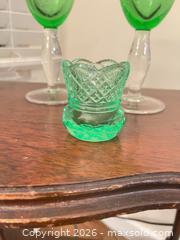 MaxSold Auction: Green glassware /Uranium glass  - Surrey (British Columbia, Canada) SELLER MANAGED Estate Sale Online Auction - 72 Avenue