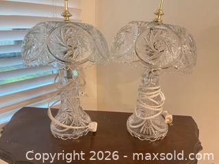 MaxSold Auction: Pair of Art Deco Crystal Table Lamps, Clear Crystal  - Surrey (British Columbia, Canada) SELLER MANAGED Estate Sale Online Auction - 72 Avenue