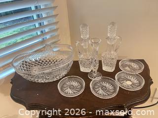 MaxSold Auction: Pressed Clear Glass Diamond Cut & Starburst Serving Set - Surrey (British Columbia, Canada) SELLER MANAGED Estate Sale Online Auction - 72 Avenue