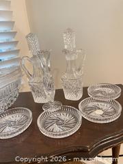 MaxSold Auction: Pressed Clear Glass Diamond Cut & Starburst Serving Set - Surrey (British Columbia, Canada) SELLER MANAGED Estate Sale Online Auction - 72 Avenue