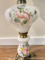MaxSold Auction: Victorian-Style Milk Glass Hurricane Parlor Lamp with Brass Base - Surrey (British Columbia, Canada) SELLER MANAGED Estate Sale Online Auction - 72 Avenue