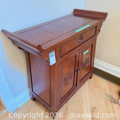 MaxSold Auction: Asian Chinese Mahogany Wood Cabinet with Drawer and 2 Doors - Saanich (British Columbia, Canada) PARTNER MANAGED Moving Online Auction - Marsett Place (CONDO)