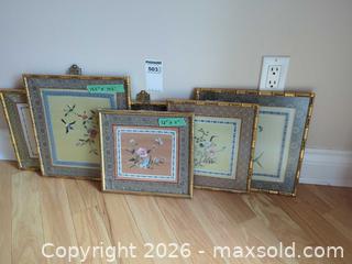 MaxSold Auction: Asian Embroidered Silk Textile Wall Art in Gilt Frames - Saanich (British Columbia, Canada) PARTNER MANAGED Moving Online Auction - Marsett Place (CONDO)