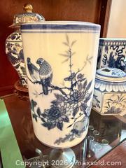 MaxSold Auction: Blue & White Porcelain Lot: Vase, Ginger Jar, Covered Box, Pitcher - Saanich (British Columbia, Canada) PARTNER MANAGED Moving Online Auction - Marsett Place (CONDO)