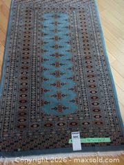 MaxSold Auction: Blue/Teal Oriental/Persian-Inspired Area Rug with Fringe - Saanich (British Columbia, Canada) PARTNER MANAGED Moving Online Auction - Marsett Place (CONDO)