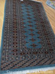 MaxSold Auction: Blue/Teal Oriental/Persian-Inspired Area Rug with Fringe - Saanich (British Columbia, Canada) PARTNER MANAGED Moving Online Auction - Marsett Place (CONDO)
