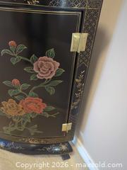 MaxSold Auction: Chinoiserie Black Lacquered Wood Cabinet with Brass Hardware - Saanich (British Columbia, Canada) PARTNER MANAGED Moving Online Auction - Marsett Place (CONDO)