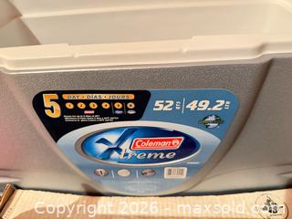 MaxSold Auction: Coleman Camping Gear Bundle with 52 qt Cooler and Stove - Saanich (British Columbia, Canada) PARTNER MANAGED Moving Online Auction - Marsett Place (CONDO)