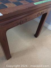 MaxSold Auction: Dark Brown Wooden Chess/Checkers Game Table - Saanich (British Columbia, Canada) PARTNER MANAGED Moving Online Auction - Marsett Place (CONDO)