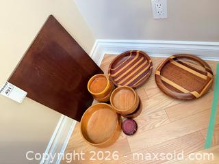 MaxSold Auction: Mixed Hardwood Bowls & Serving Platter Lot - Saanich (British Columbia, Canada) PARTNER MANAGED Moving Online Auction - Marsett Place (CONDO)