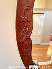 MaxSold Auction: Oval Brown Wood Wall Mirror, 22 x 30 in - Saanich (British Columbia, Canada) PARTNER MANAGED Moving Online Auction - Marsett Place (CONDO)