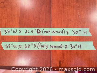 MaxSold Auction: Solid Wood Drop-Leaf Table, Medium Brown, Traditional - Saanich (British Columbia, Canada) PARTNER MANAGED Moving Online Auction - Marsett Place (CONDO)