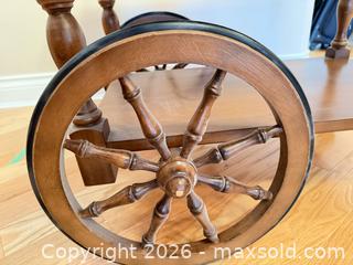 MaxSold Auction: Solid Wood Traditional Serving Cart with Drop-Leaf Top - Saanich (British Columbia, Canada) PARTNER MANAGED Moving Online Auction - Marsett Place (CONDO)