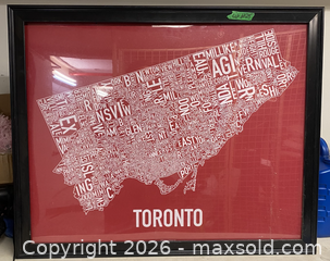 MaxSold Auction: Toronto Map Poster - Toronto (Ontario, Canada) SELLER MANAGED Moving Online Auction - Lansdowne Avenue
