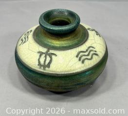 MaxSold Auction: 2003 Christopher Matti Signed Raku Studio Pottery Vase  - Newmarket (Ontario, Canada) SELLER MANAGED Reseller Online Auction - Lundys Lane