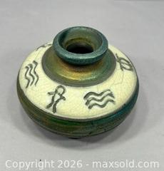 MaxSold Auction: 2003 Christopher Matti Signed Raku Studio Pottery Vase  - Newmarket (Ontario, Canada) SELLER MANAGED Reseller Online Auction - Lundys Lane