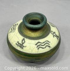 MaxSold Auction: 2003 Christopher Matti Signed Raku Studio Pottery Vase  - Newmarket (Ontario, Canada) SELLER MANAGED Reseller Online Auction - Lundys Lane