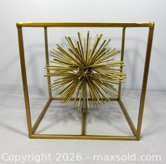 MaxSold Auction: Gold Starburst Orb Sphere Sculpture  - Newmarket (Ontario, Canada) SELLER MANAGED Reseller Online Auction - Lundys Lane