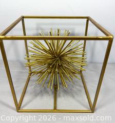 MaxSold Auction: Gold Starburst Orb Sphere Sculpture  - Newmarket (Ontario, Canada) SELLER MANAGED Reseller Online Auction - Lundys Lane