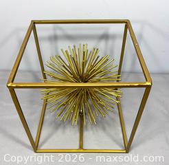 MaxSold Auction: Gold Starburst Orb Sphere Sculpture  - Newmarket (Ontario, Canada) SELLER MANAGED Reseller Online Auction - Lundys Lane