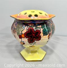 MaxSold Auction: Rare Vintage 1930s Art Deco Crown Ducal Peach Lustre Flower Frog Vase - Newmarket (Ontario, Canada) SELLER MANAGED Reseller Online Auction - Lundys Lane